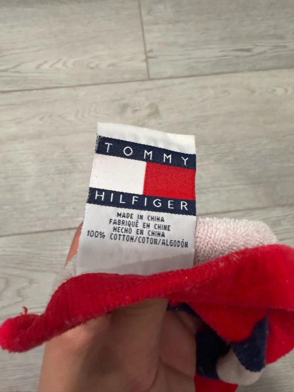 Vintage Tommy Hilfiger Big Flag Bath Towel